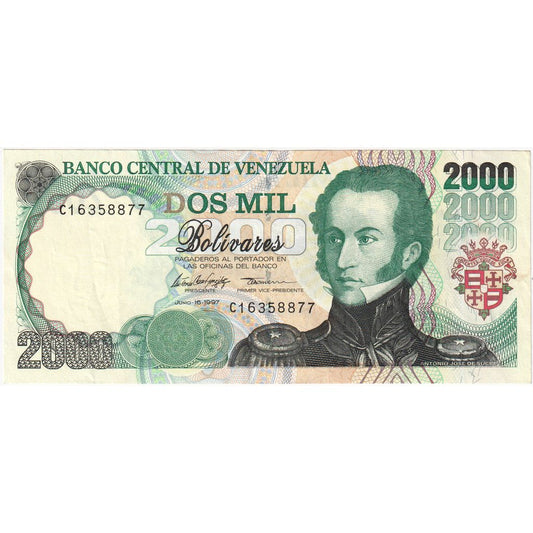 Venezuela, 
  
  2000 Bolivarjev, 
  
  1997-06-16