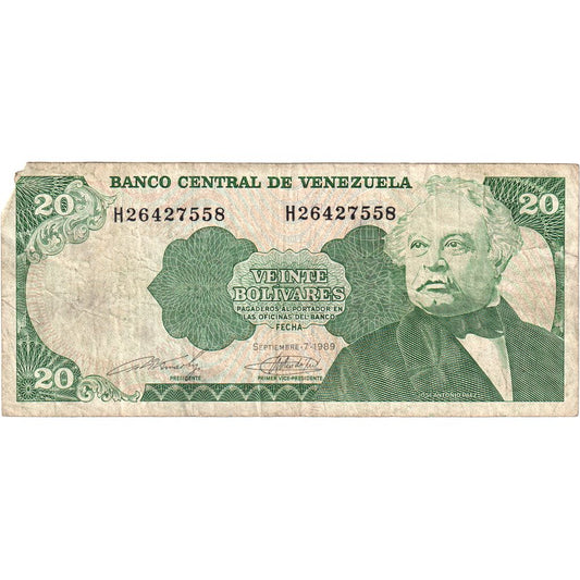 Venezuela, 
  
  20 Bolivarjev, 
  
  1989-09-07