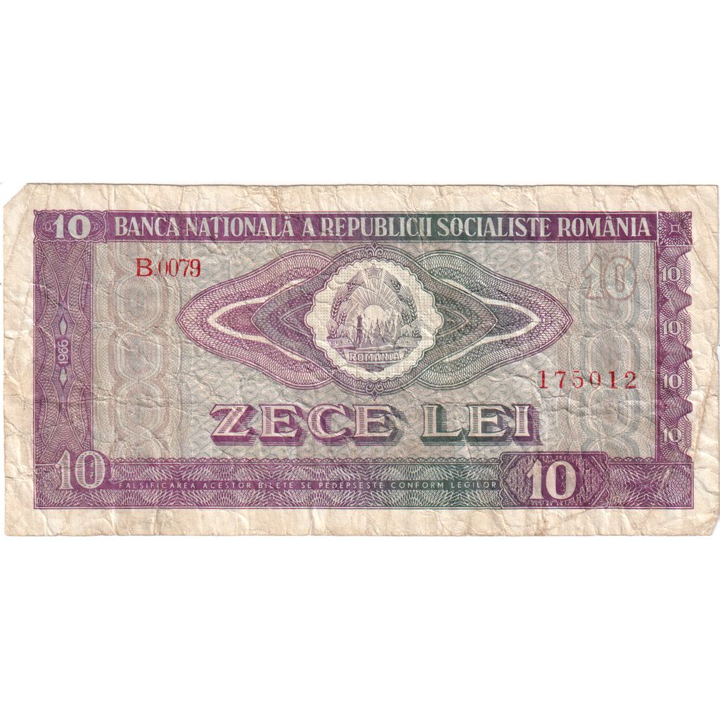 Romunija, 
  
  10 lejev, 
  
  VF (20-25)