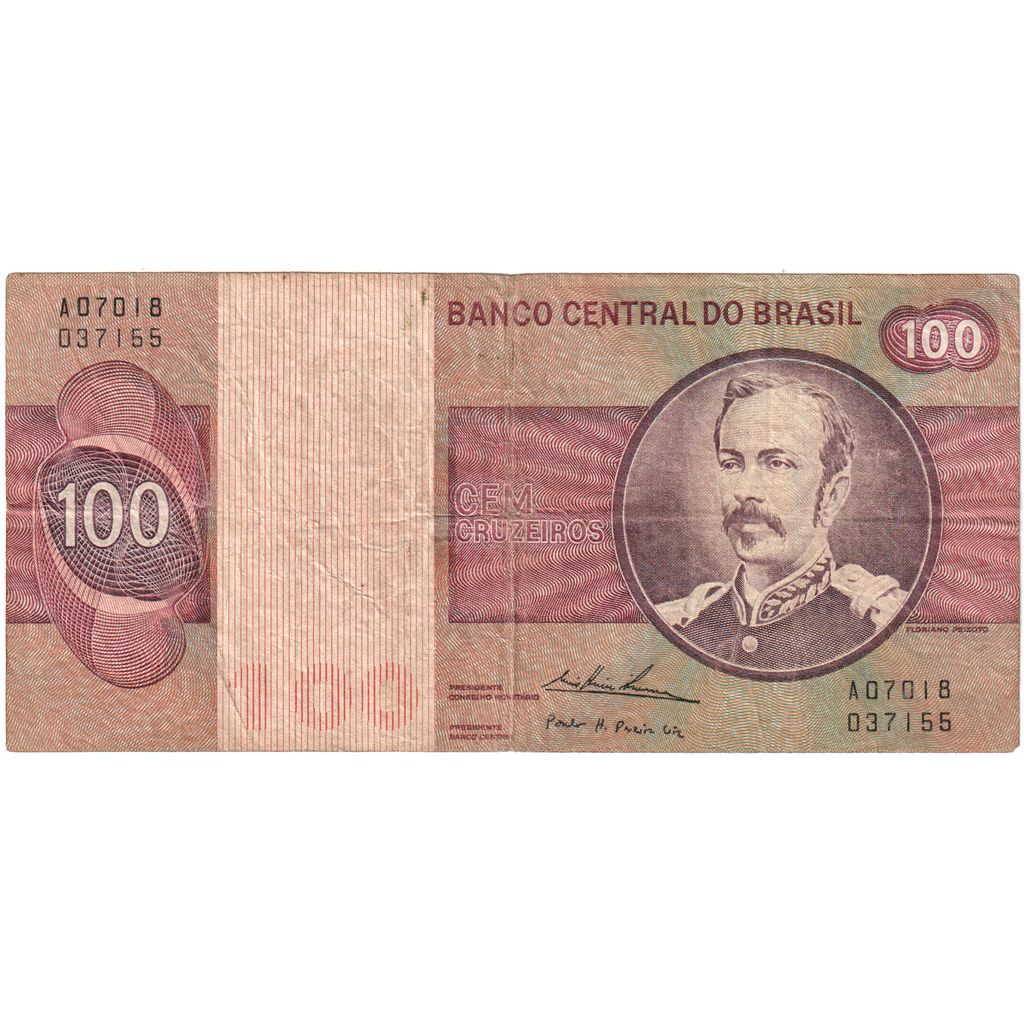 Brazilija, 
  
  100 Cruzeirov, 
  
  VF (30-35)