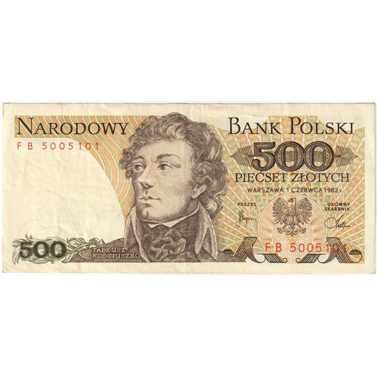 Poljska, 
  
  500 zlotov, 
  
  EF (40-45)