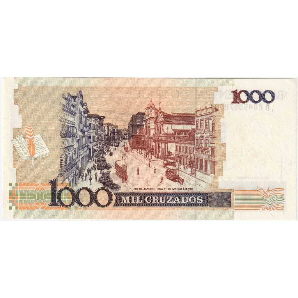 Brazilija, 
  
  1 Cruzado Novo na 1000 Cruzado, 
  
  UNC (63)