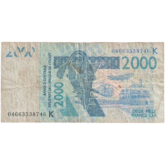 Zahodnoafriške države, 
  
  2000 frankov, 
  
  VF (30-35)