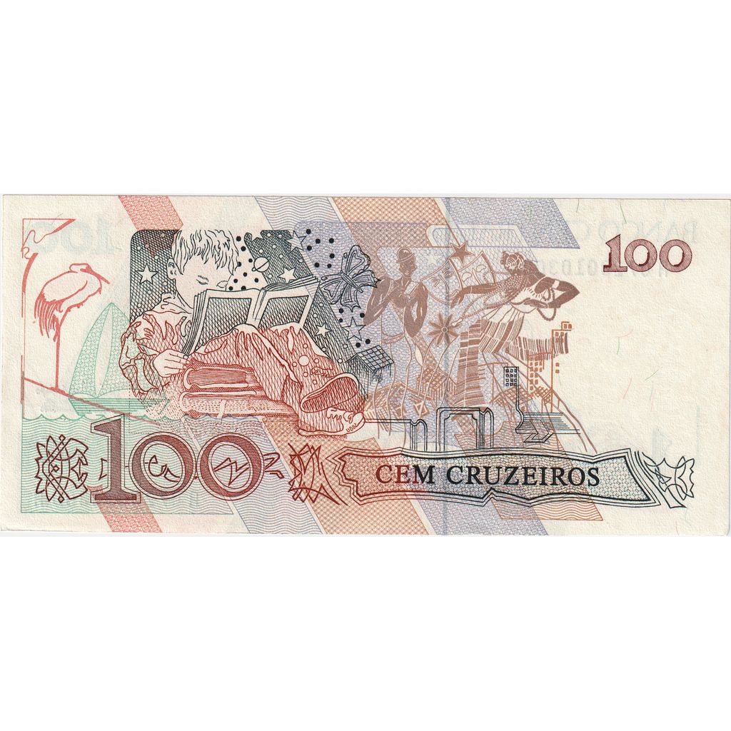 Brazilija, 
  
  100 Cruzeirov, 
  
  UNC (65-70)