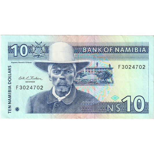 Namibija, 
  
  10 namibijskih dolarjev, 
  
  UNC (65-70)