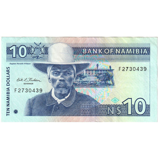 Namibija, 
  
  10 namibijskih dolarjev, 
  
  AU (55-58)