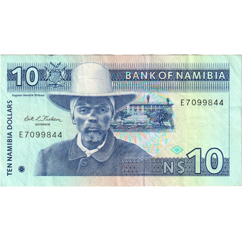 Namibija, 
  
  10 namibijskih dolarjev, 
  
  EF (40-45)