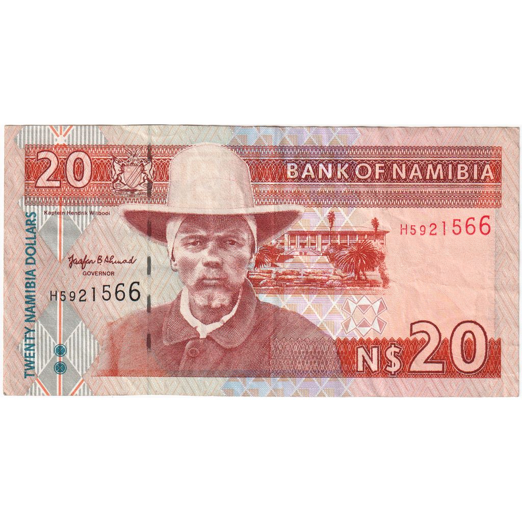 Namibija, 
  
  20 namibijskih dolarjev, 
  
  AU (55-58)