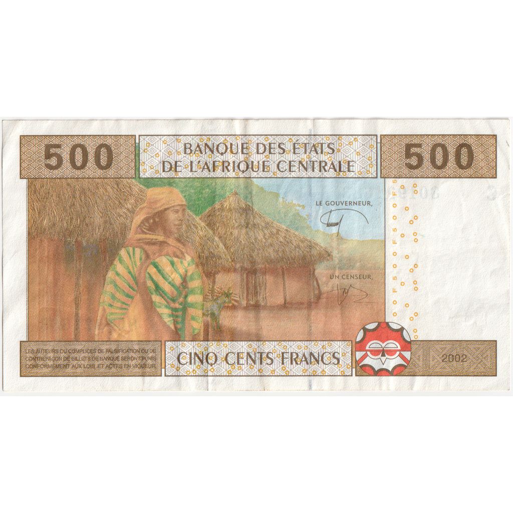 Srednjeafriške države, 
  
  500 frankov, 
  
  2002