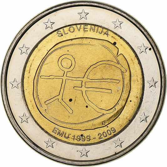 Slovenija, 
  
  2 evra, 
  
  Union économique et monétaire