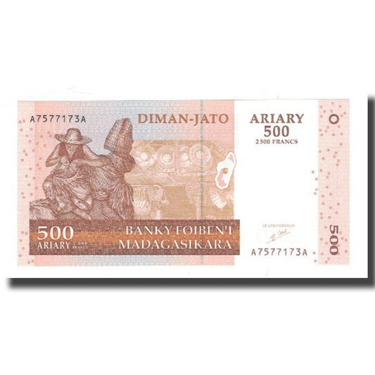 bankovec, 
  
  Madagaskar, 
  
  500 ariarjev