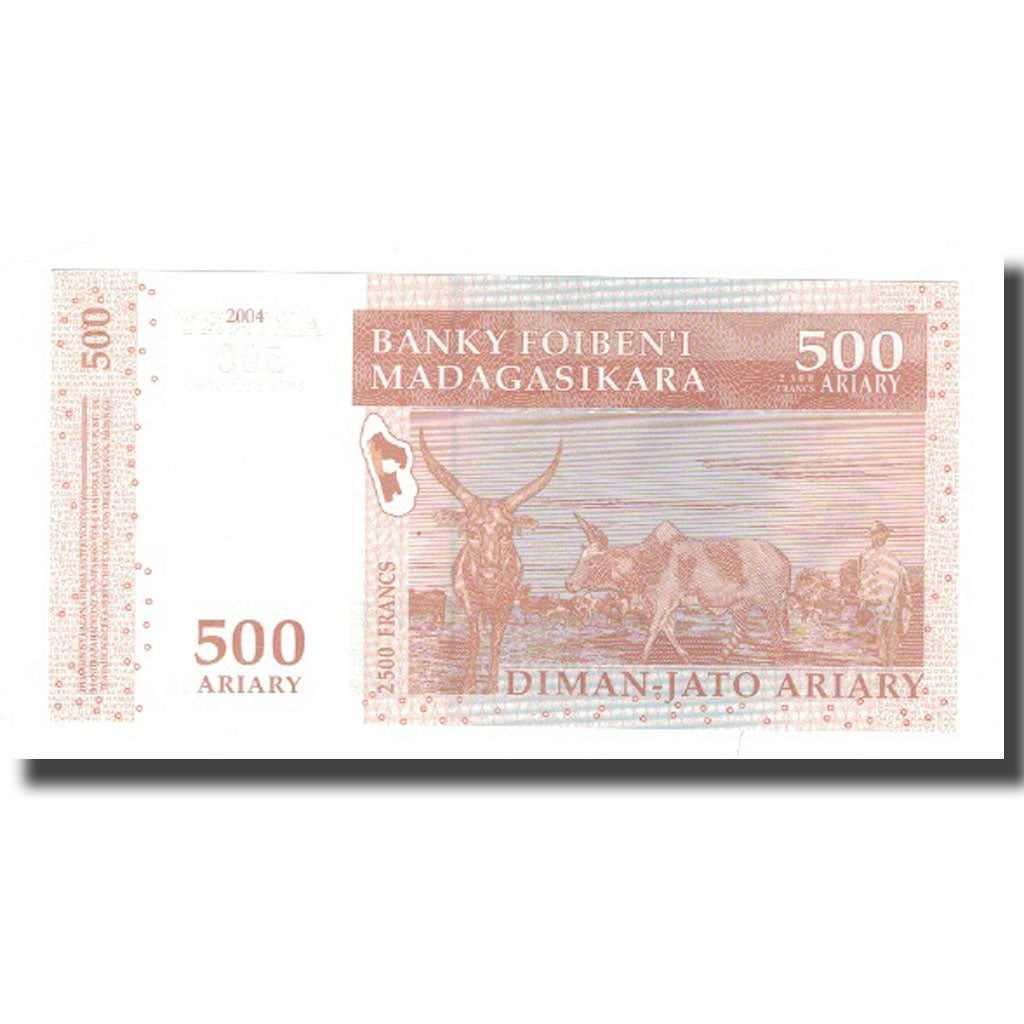 bankovec, 
  
  Madagaskar, 
  
  500 ariarjev