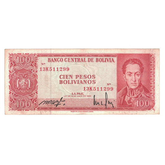 bankovec, 
  
  Bolivija, 
  
  100 bolivijskih pesov