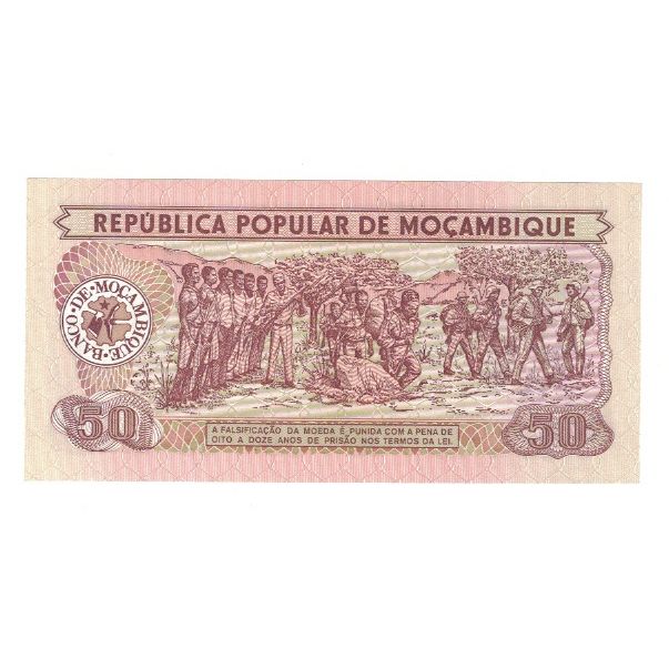 bankovec, 
  
  Mozambik, 
  
  50 Meticais