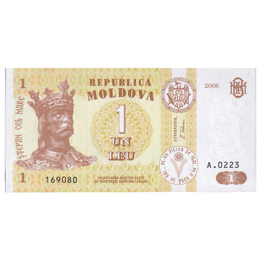 Moldavija, 
  
  1 lev, 
  
  2006