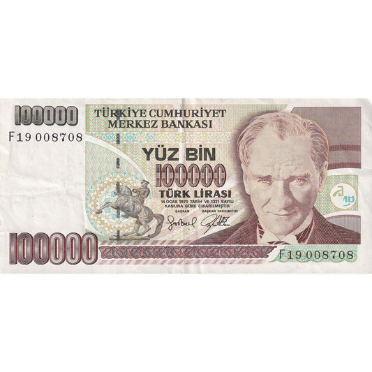 Turčija, 
  
  100, 
  
  000 lir