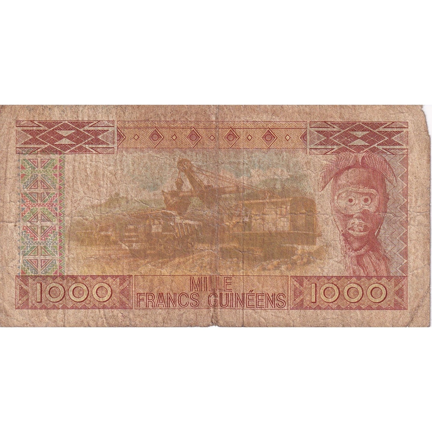 Gvineja, 
  
  1000 frankov, 
  
  1985