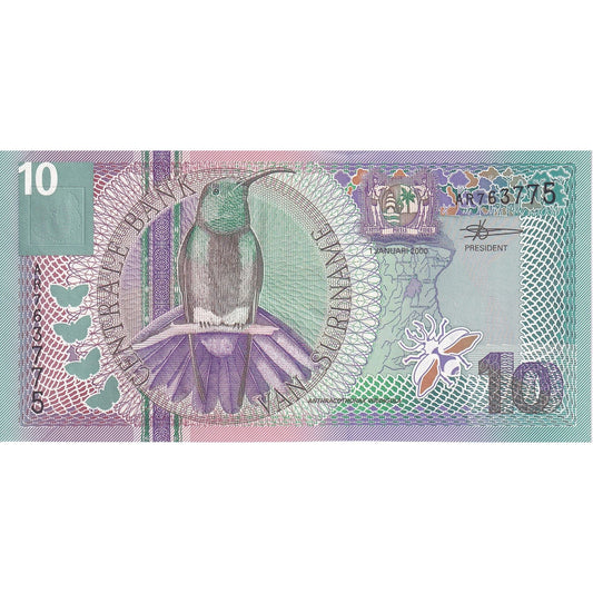 Surinam, 
  
  10 guldnov, 
  
  2000