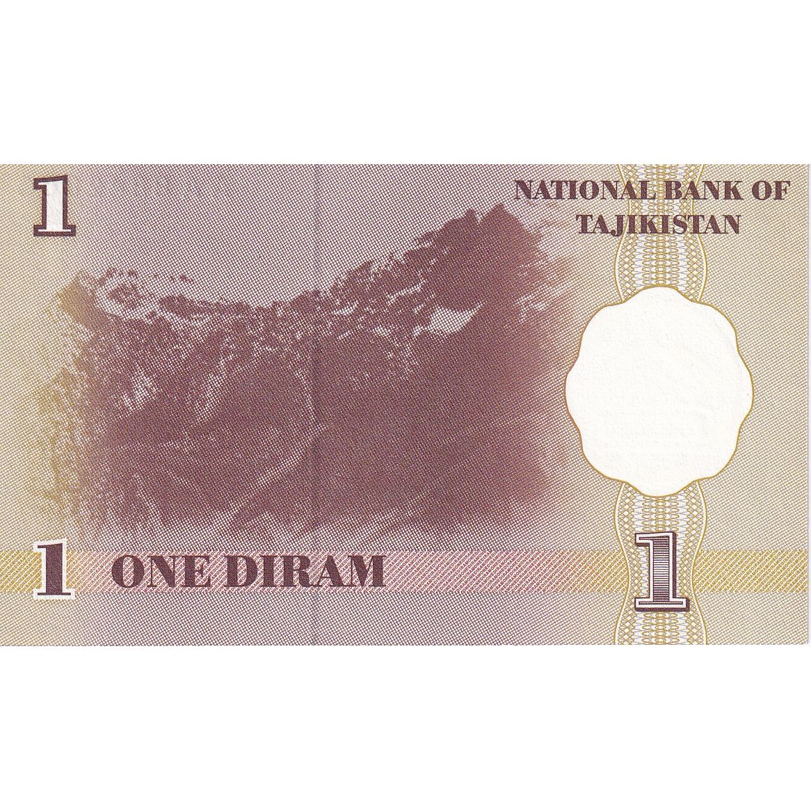 Tadžikistan, 
  
  1 diram, 
  
  1999