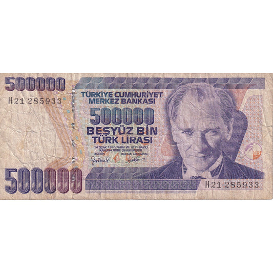 Turčija, 
  
  500, 
  
  000 lir