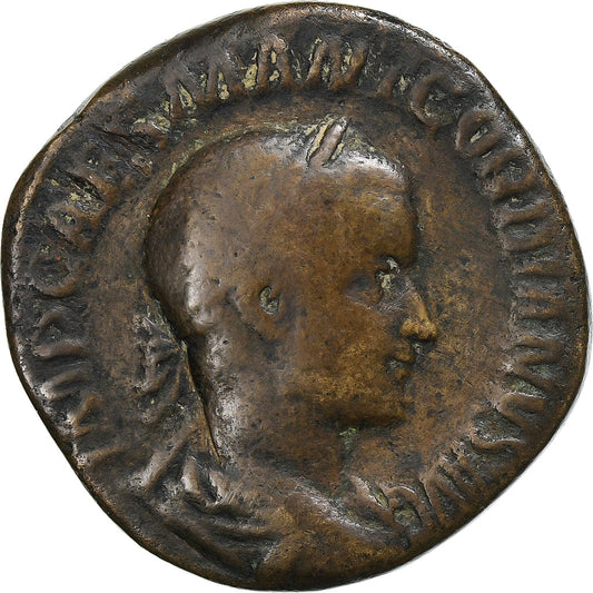 Gordian III., 
  
  Sestercij, 
  
  238-239