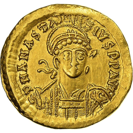 Anastazij I., 
  
  Solidus, 
  
  491-518