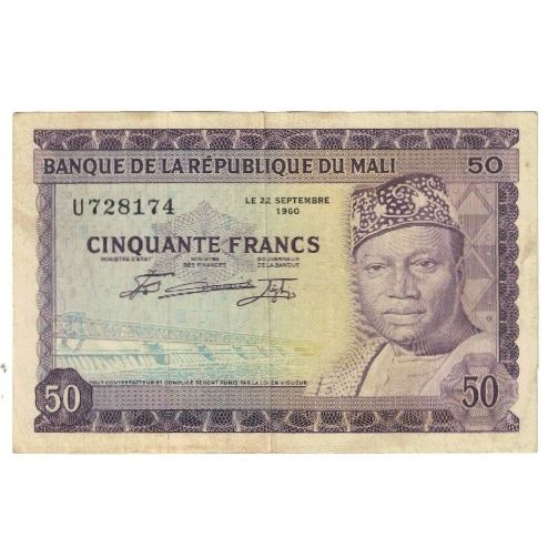 bankovec, 
  
  Mali, 
  
  50 frankov