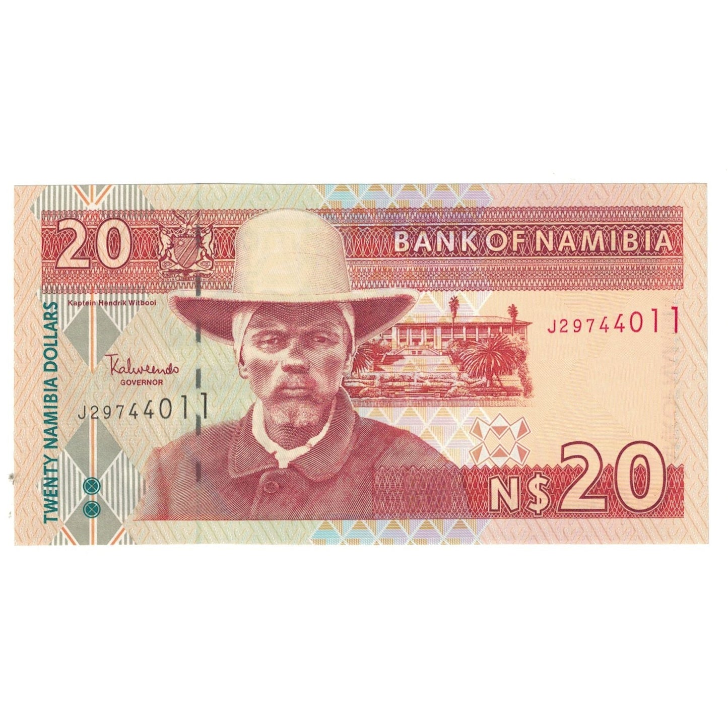 bankovec, 
  
  Namibija, 
  
  20 namibijskih dolarjev