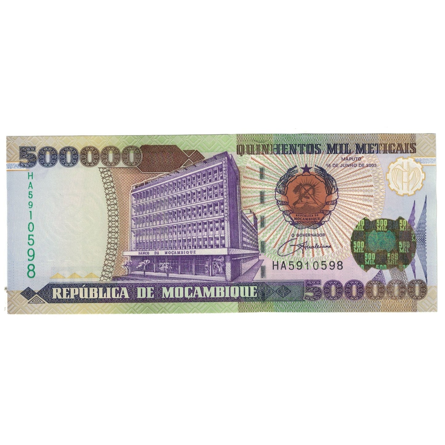 bankovec, 
  
  Mozambik, 
  
  500