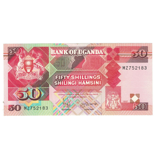 bankovec, 
  
  Uganda, 
  
  50 šilingov