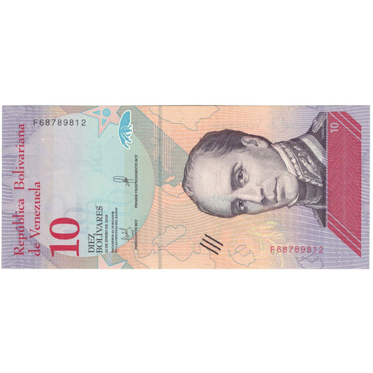 bankovec, 
  
  Venezuela, 
  
  10 Bolívares