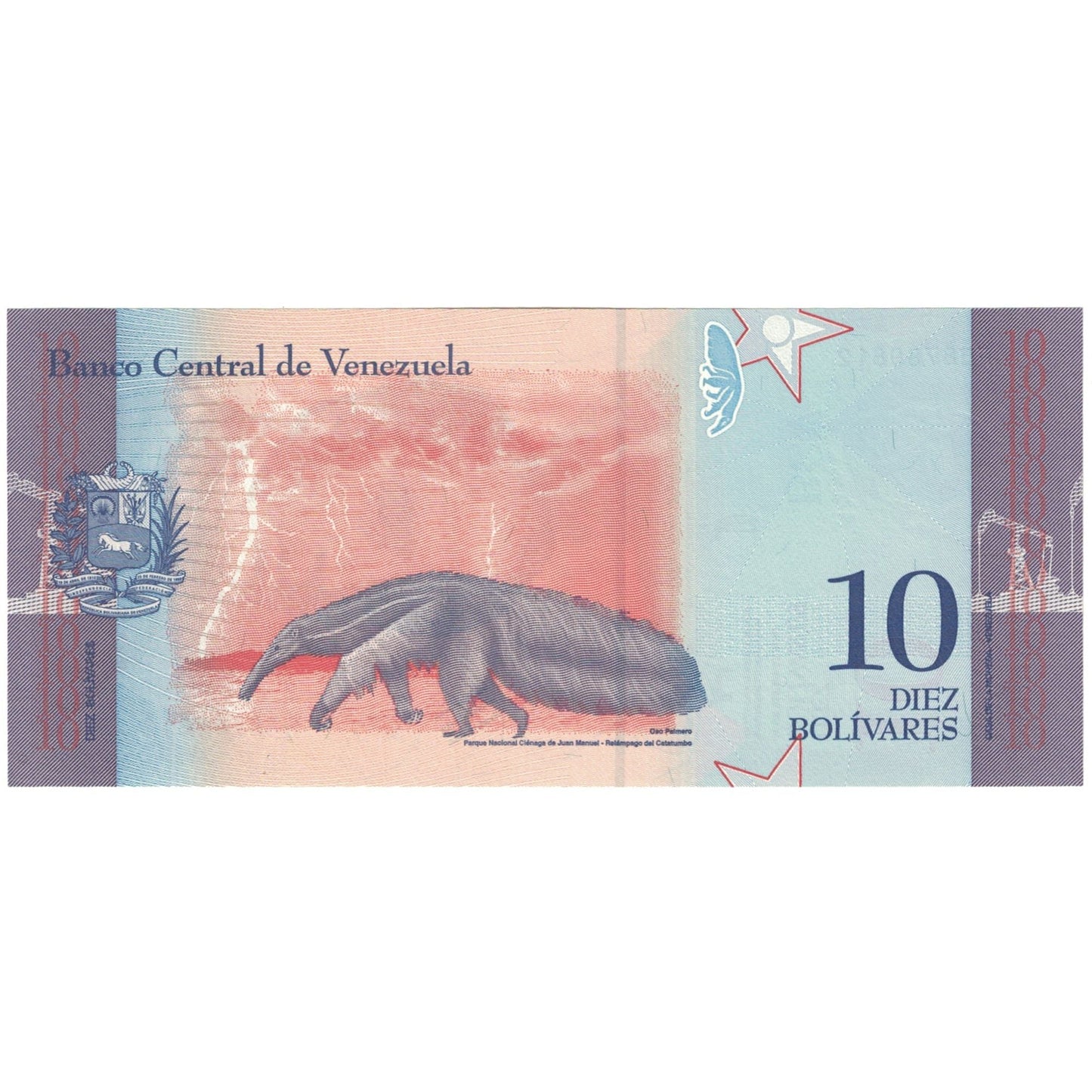 bankovec, 
  
  Venezuela, 
  
  10 Bolívares