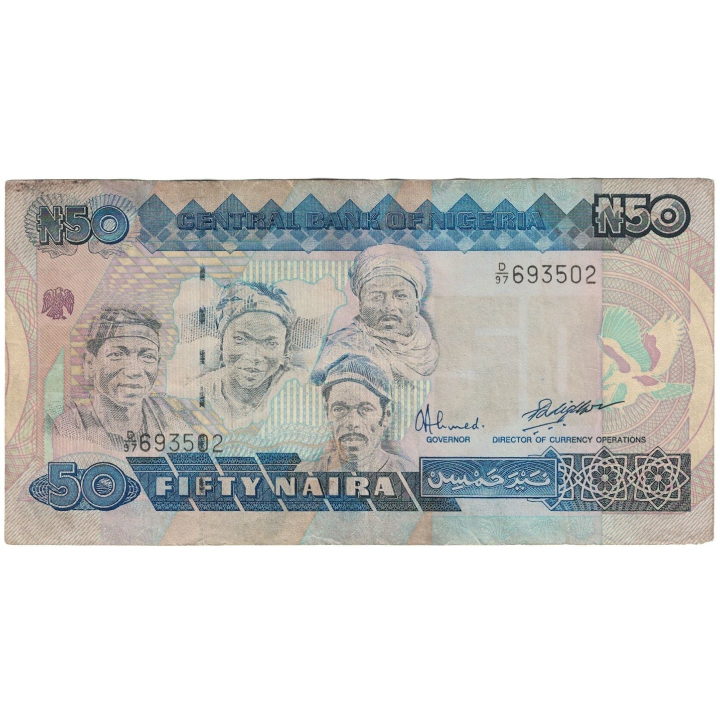 bankovec, 
  
  Nigerija, 
  
  50 Naira