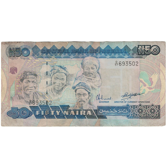 bankovec, 
  
  Nigerija, 
  
  50 Naira