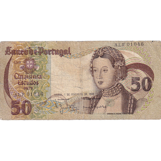 bankovec, 
  
  Portugalska, 
  
  50 eskudov