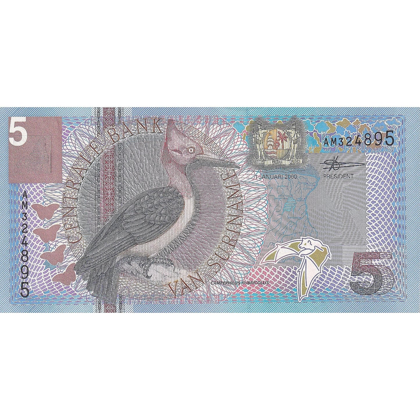 Surinam, 
  
  5 guldnov, 
  
  2000