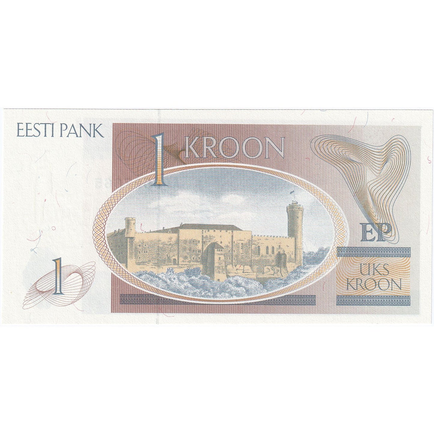 Estonija, 
  
  1 krona, 
  
  1992