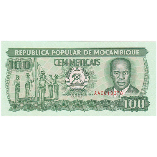 Mozambik, 
  
  100 meticajev, 
  
  1989