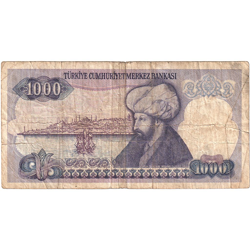 Turčija, 
  
  1000 lir, 
  
  KM: 196