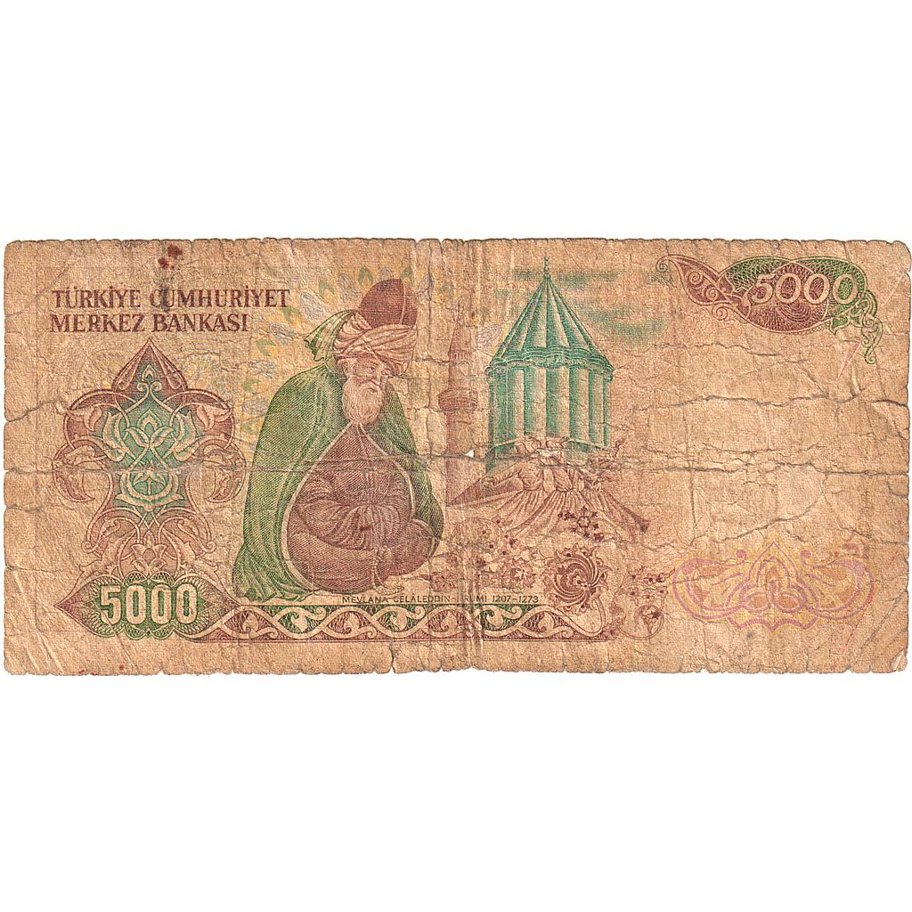 Turčija, 
  
  5000 lir, 
  
  1970