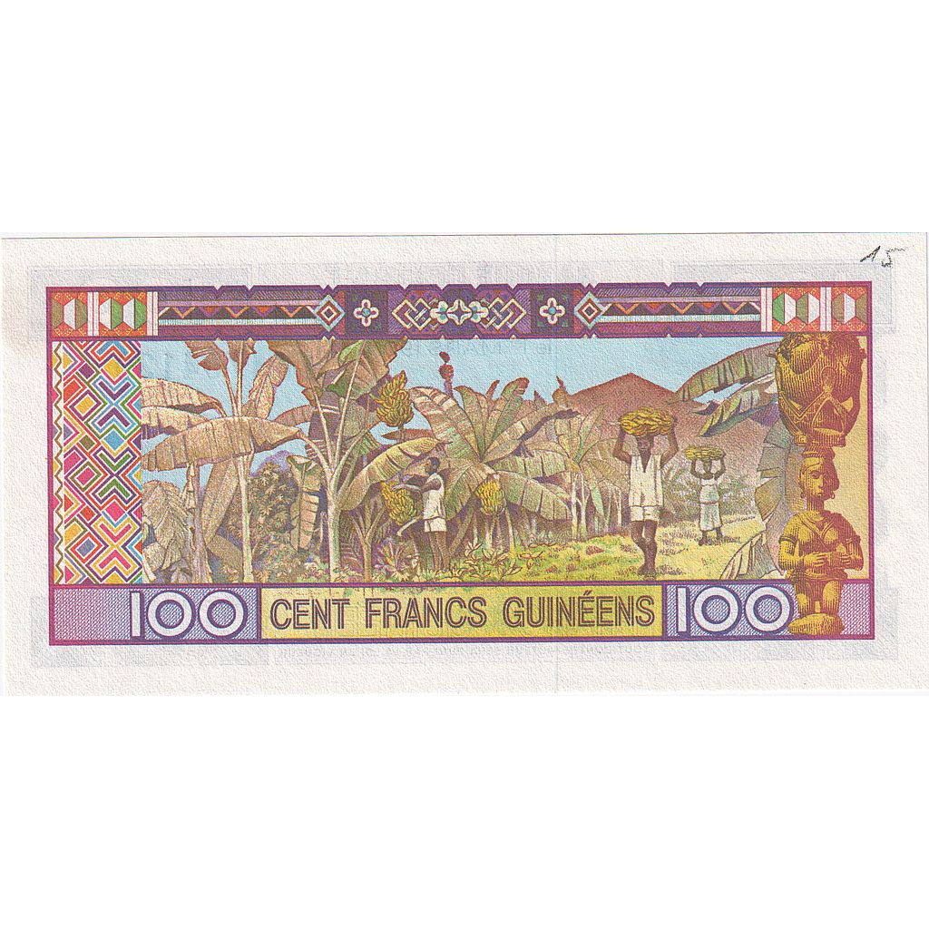 Gvineja, 
  
  100 frankov, 
  
  UNC (65-70)