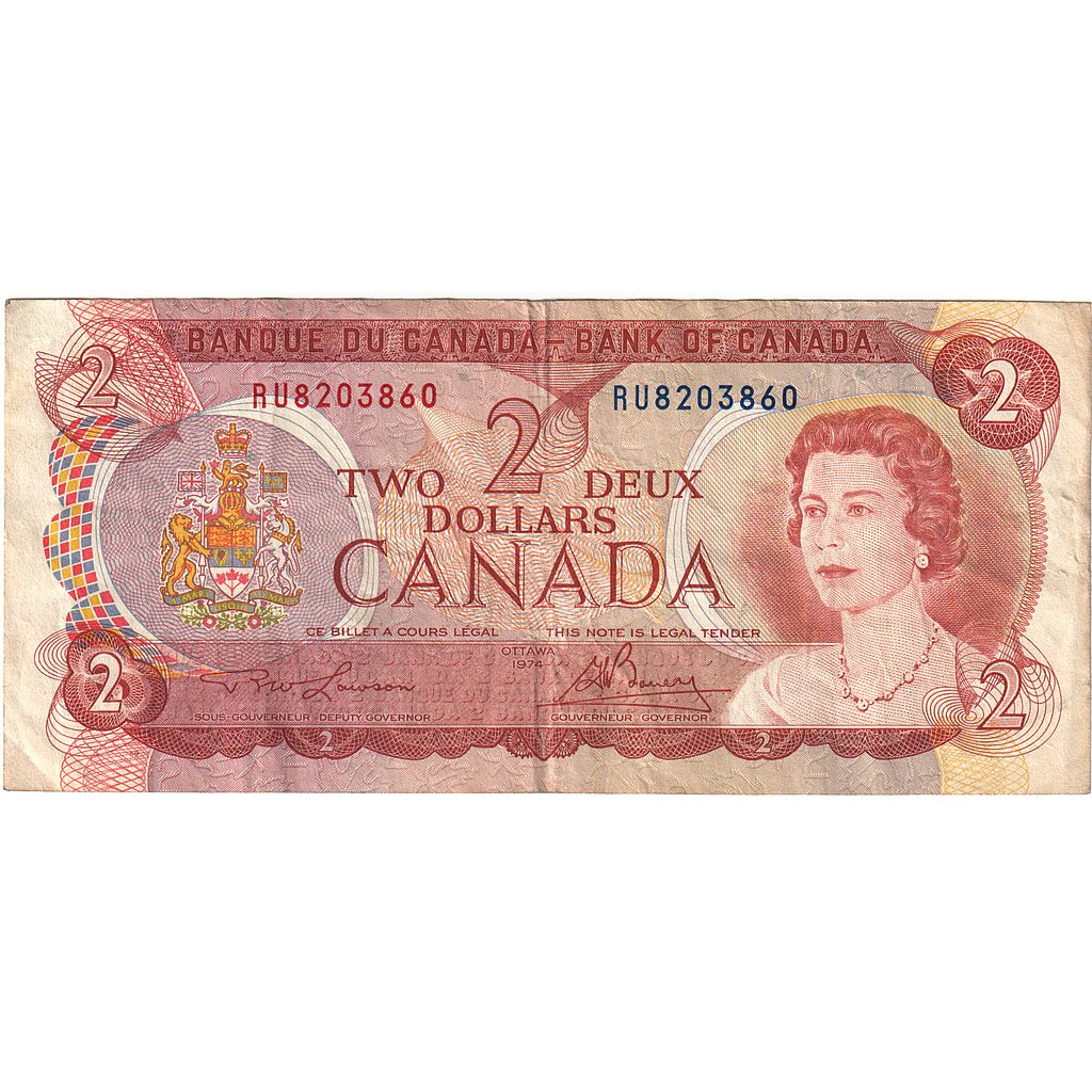 Kanada, 
  
  2 dolarja, 
  
  1974