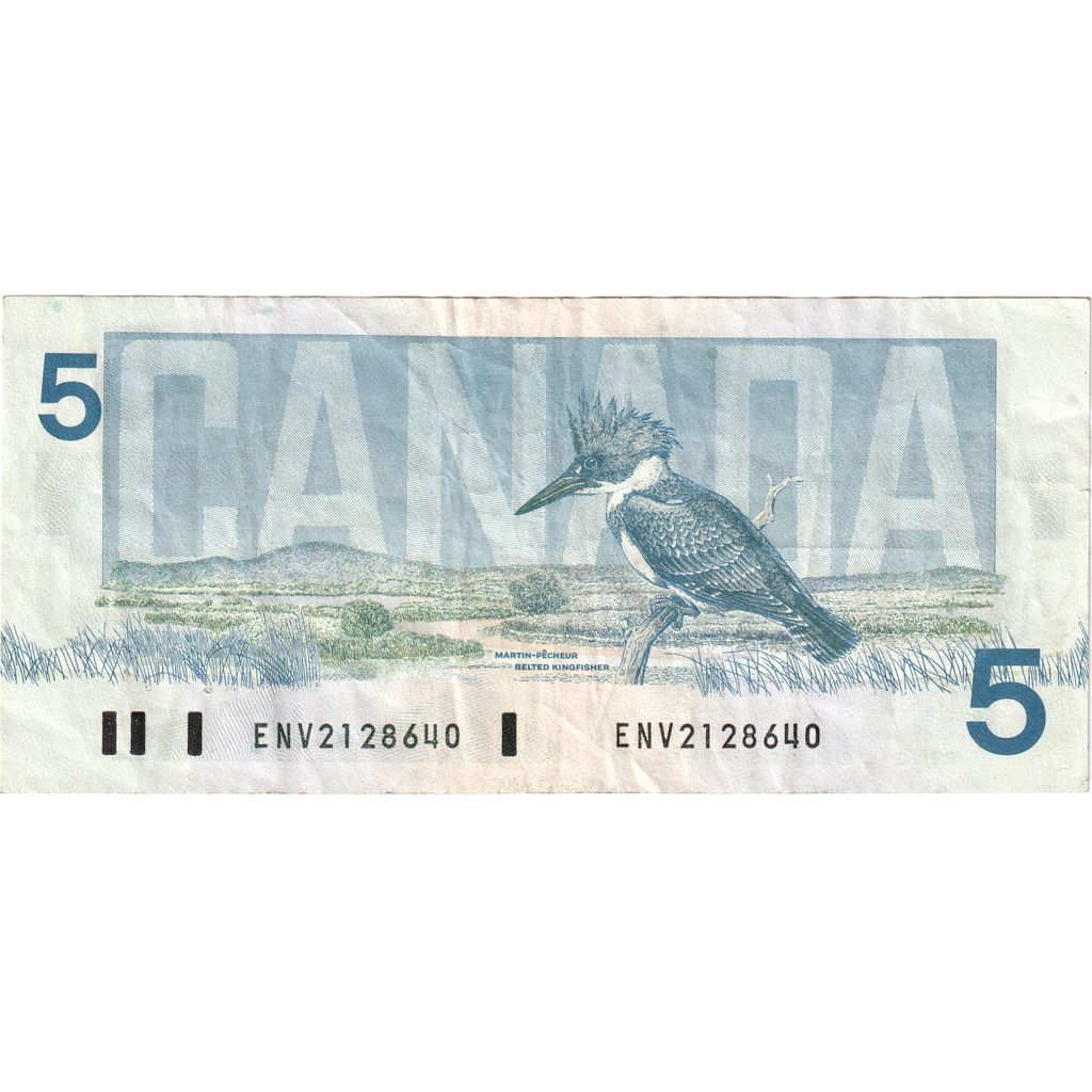 Kanada, 
  
  5 dolarjev, 
  
  1986