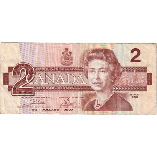 Kanada, 
  
  2 dolarja, 
  
  1986