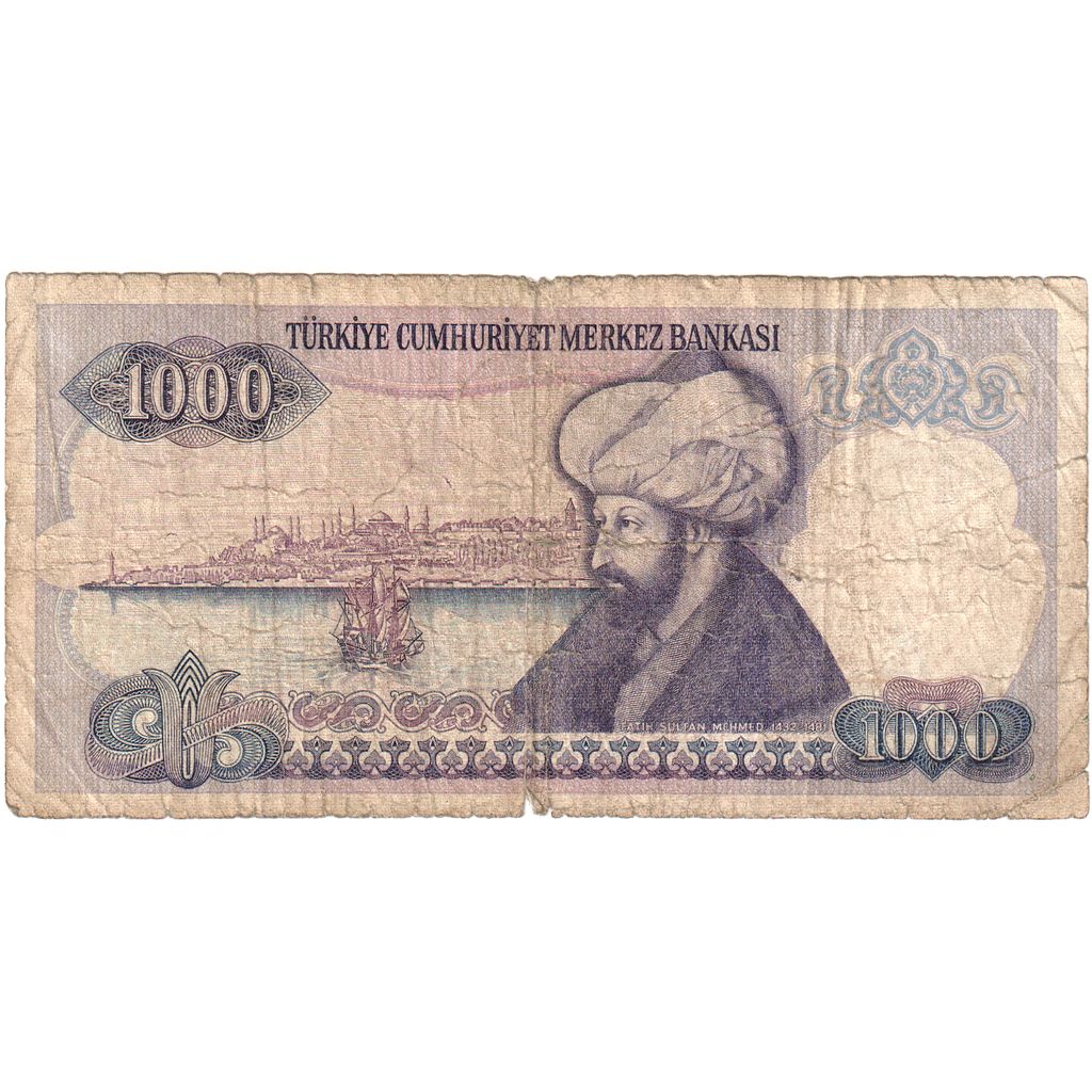 Turčija, 
  
  1000 lir, 
  
  VG (8-10)