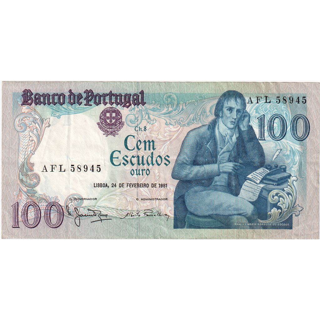 Portugalska, 
  
  100 eskudov, 
  
  1981-02-24