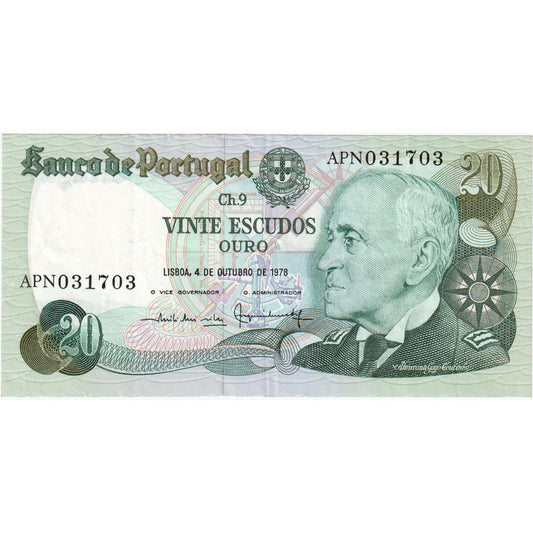 Portugalska, 
  
  20 eskudov, 
  
  1978-09-13