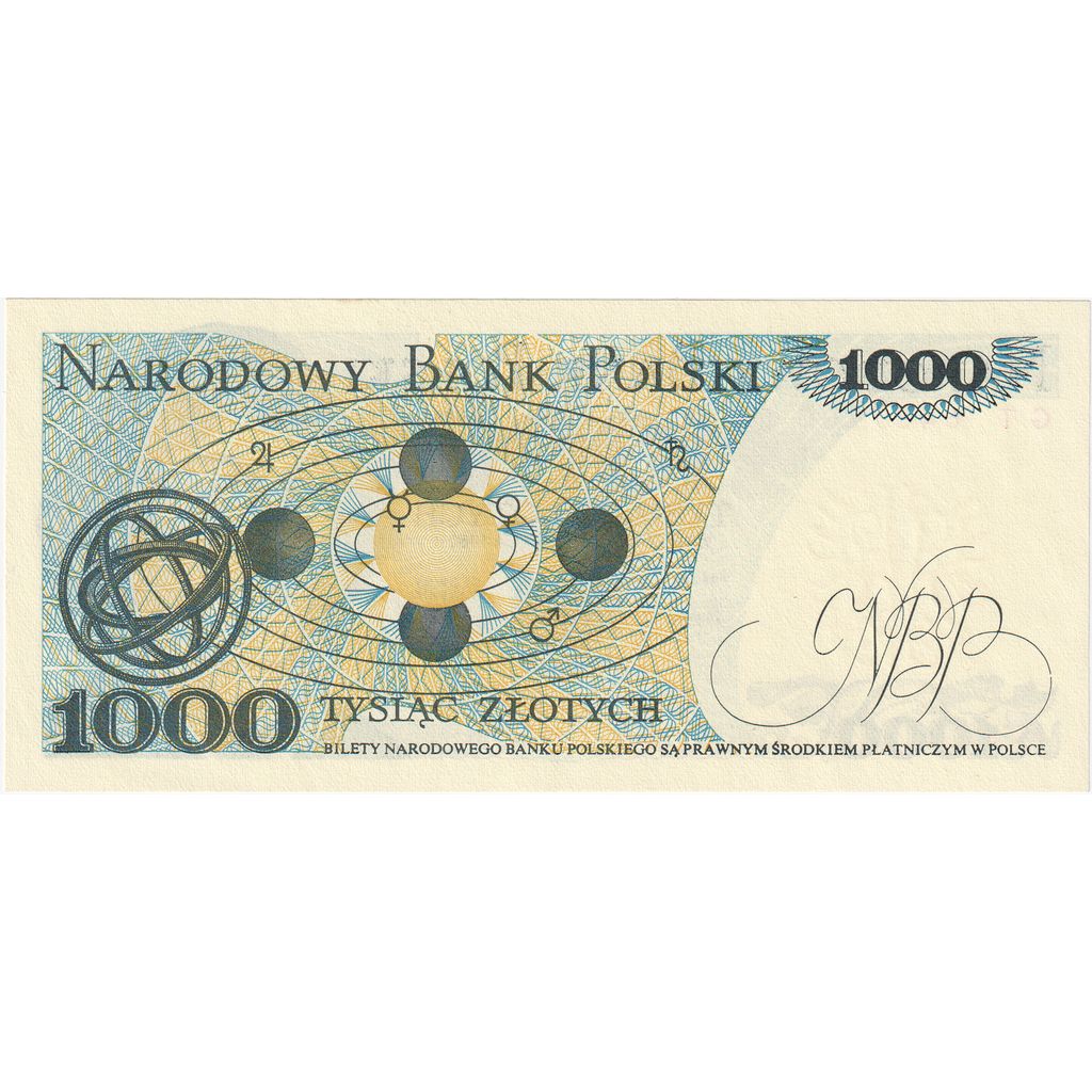 Poljska, 
  
  1000 zlotov, 
  
  1982-06-01