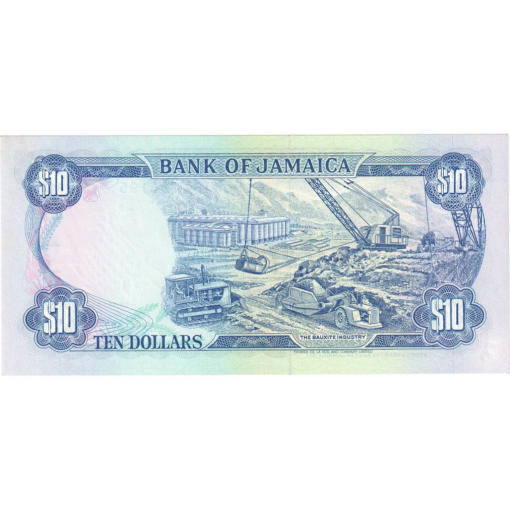 Jamajka, 
  
  10 dolarjev, 
  
  1987-09-01