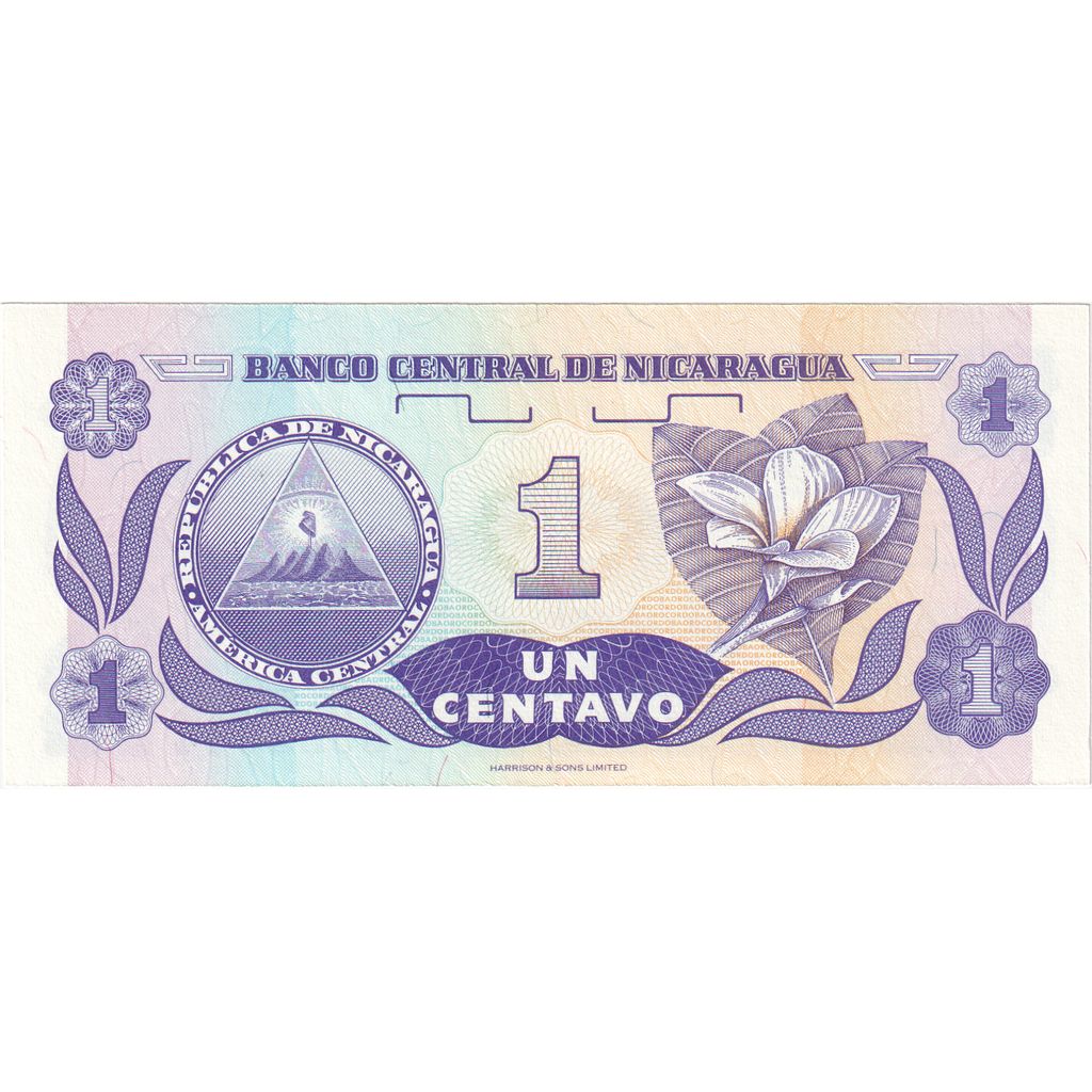 Nikaragva, 
  
  1 centavo, 
  
  UNC (65-70)